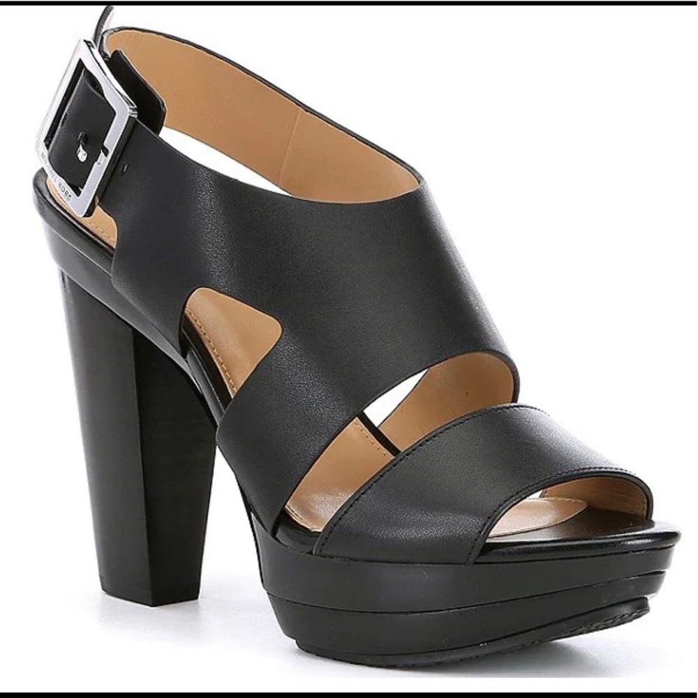 Micheal Kors Black Carla Lea Platform Sandals